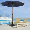 9 Ft Lyon Outdoor Patio Umbrella in Dark Blue