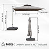 10 X10  Square Cantilever Umbrella With Center Pole