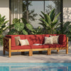 Brava X-Back 3-Seater Outdoor Sectional Sofa Set, Red