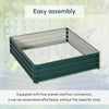 Galvanized Steel Raised Garden Bed, 4' x 4' x 1'