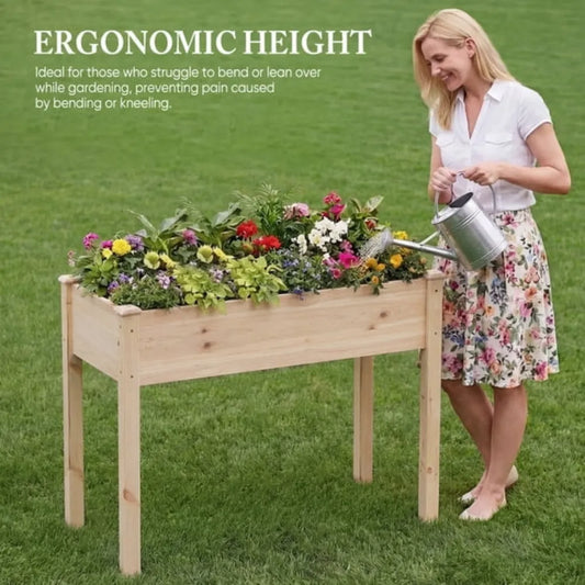 Cedar Raised Garden Bed Planter, 48 x 24 x 30 in