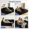 Modular Cloud Sectional Sofa with Chaise and Ottoman