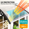 Clear Polycarbonate Front Door Canopy, 119 × 38 in.