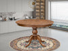 Hardwood Acacia Breakfast Table Antique Walnut Finish