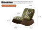 Corduroy Glider Rocking Chair with Solid Wood Frame