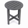 16-Inch HDPE Round Outdoor Side Table for Patio, Porch or Poolside