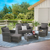 Planter Glass Light Gray 6-piece set for Indoor, Outdoor or Decorative