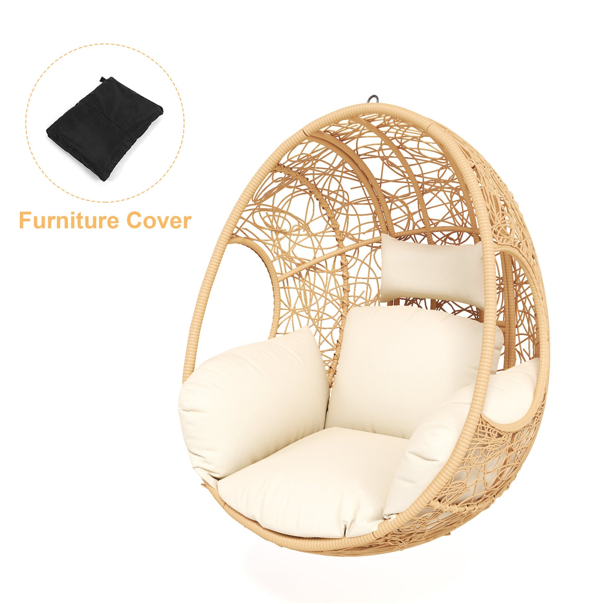Wicker Egg Chair Seat (Stand Sold Separately)