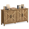 Honey Brown Buffet Sideboard with 4 Doors