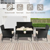 Outdoor Rattan 4-Piece Patio Conversation Set