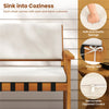 4-Piece Acacia Wood Patio Conversation Set with Cushions