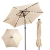 9 ft Solar LED Patio Umbrella with Tilt and Crank