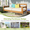 Acacia Wood Porch Swing Bed — Twin Size