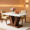 47" White Oak Dining Table with Heavy Pedestal Base