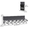 6-Seat Folding Sideline Bench with Cup Holders, Dark Grey