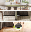 Round 47-Inch Dining Table with Grey Pedestal, Seats 4–6