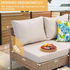 7-Piece Wicker Patio Furniture Set with Thick Cushions