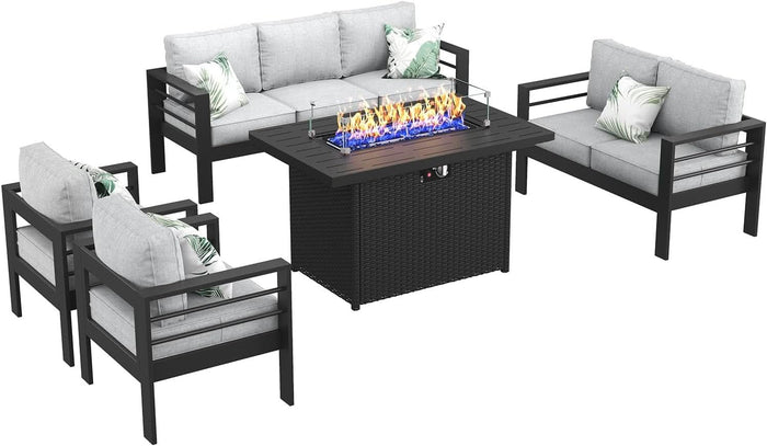 Fire pit at the center