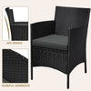 3 Piece Outdoor PE Rattan Wicker Patio Furniture Set With Soft Cushions And Glass Coffee Table-4