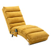 Linen Massage Chaise Lounge Recliner with Curved Backrest