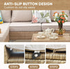 Seven Piece Wicker Patio Furniture Set with Cushions