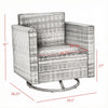 PE Wicker Outdoor Swivel Rocker Chair