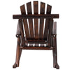 Fir Wood Porch Rocking Chair in Brown