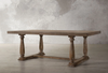 Bernard Weathered Oak Trestle Dining Table