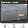 Aluminum 7-Seat Outdoor Conversation Set, Grey