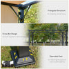 12 x 10 ft. Steel Pergola Gazebo with Retractable Canopy