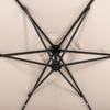10 ft Round Cantilever Patio Umbrella with 18 LED Lights