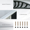 Clear Polycarbonate Front Door Canopy, 79 × 38 in.