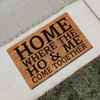 Home Where The Ho & Me Come Together Funny Coir Doormat