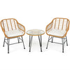 Rattan Conversation Set — 3 Piece