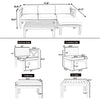 5-Piece Outdoor Sectional Sofa Set Solid Acacia Wood Beige with