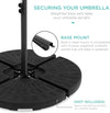 10-Foot Solar LED Offset Patio Umbrella with Easy Tilt
