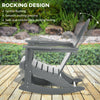 Adirondack Rocking Chair — Light Gray