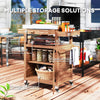 Outdoor Grill Cart — Stainless Top