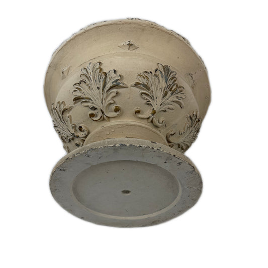 Hand-Painted MGO Garden Urn Planter, Antique White