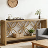Long Farmhouse Console Table with 2-Tier Storage