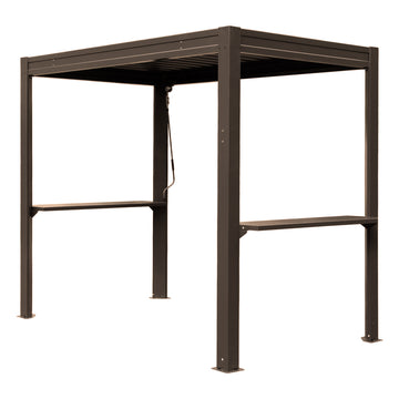 Louvered Grill Pergola with Adjustable Hardtop Roof