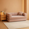 Queen-Size Convertible Sofa Bed, Pink Corduroy Folding Frame
