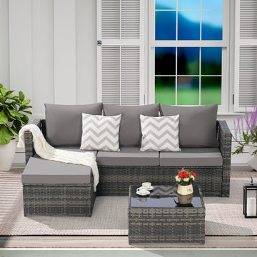 Outdoor Patio Seating Set 2-piece set with Cushions for Patio, Garden
