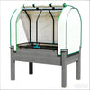 Raised Garden Bed Planter with Roll-Up Cover, Dark Gray
