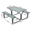 Gray HDPE Picnic Table & Bench Set