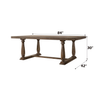 Bernard Weathered Oak Trestle Dining Table