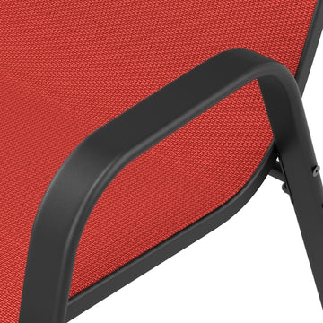 Rust-Resistant Outdoor Dining Chair Set with Teslin Fabric