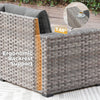 9 Piece Outdoor Wicker Sectional Sofa Set