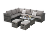 Outdoor Wicker Conversation Set 6-piece set with Cushions for Patio,