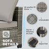 7-Piece Outdoor Wicker Sectional Sofa Set with Glass Table